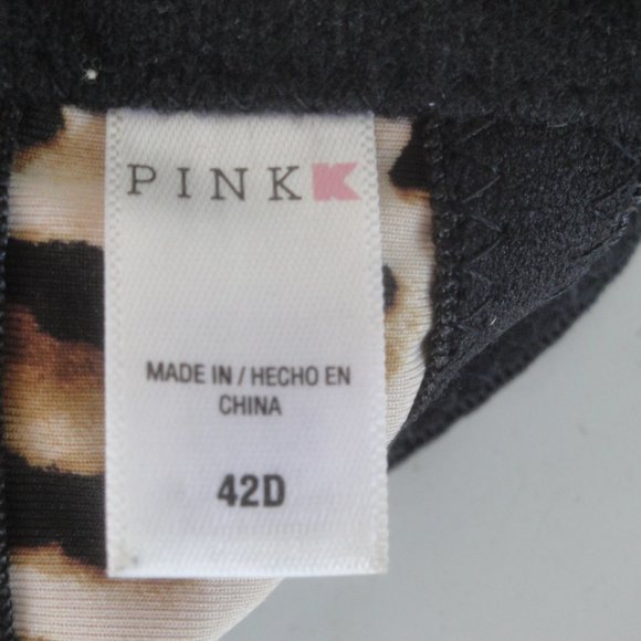 Pink K Leopard/Cheetah Print Underwire Bra Size 42D - Picture 5 of 7